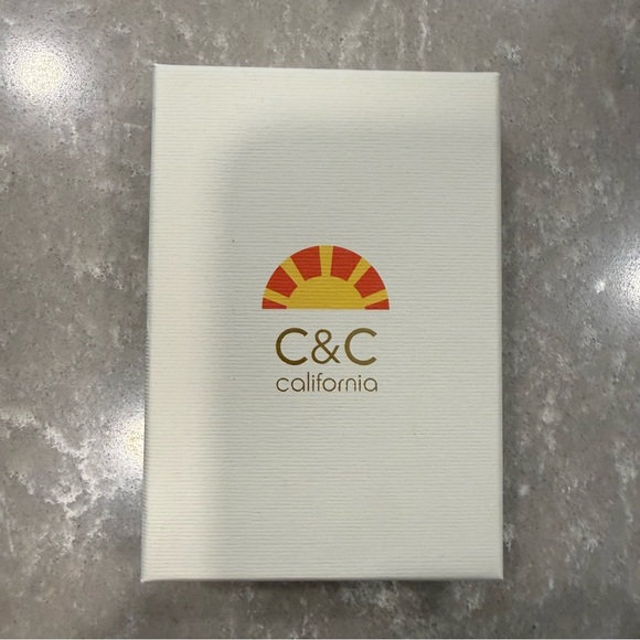 C&C California Gold Hoop Earrings with Multicolor Rainbow Tassels - Picture 4 of 5